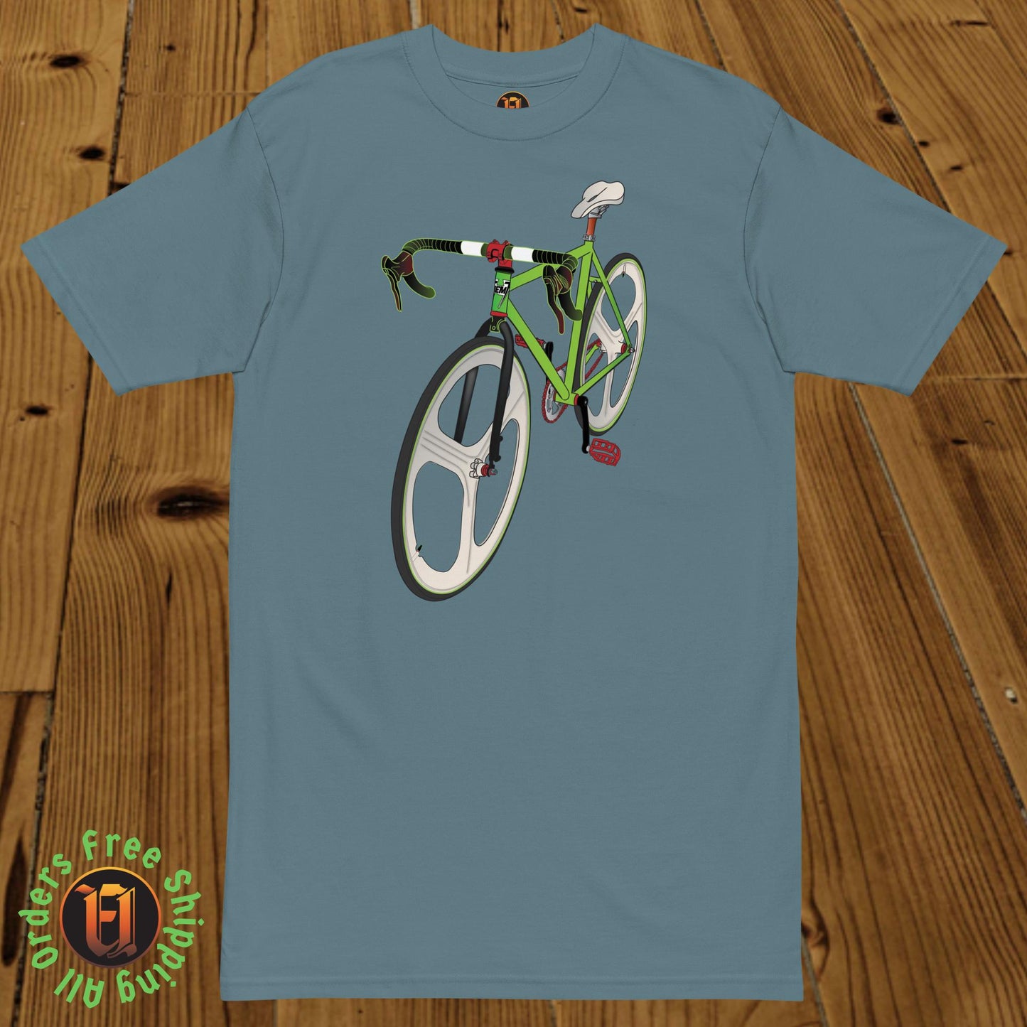 San Francisco Bicycle -  Premium heavyweight tee