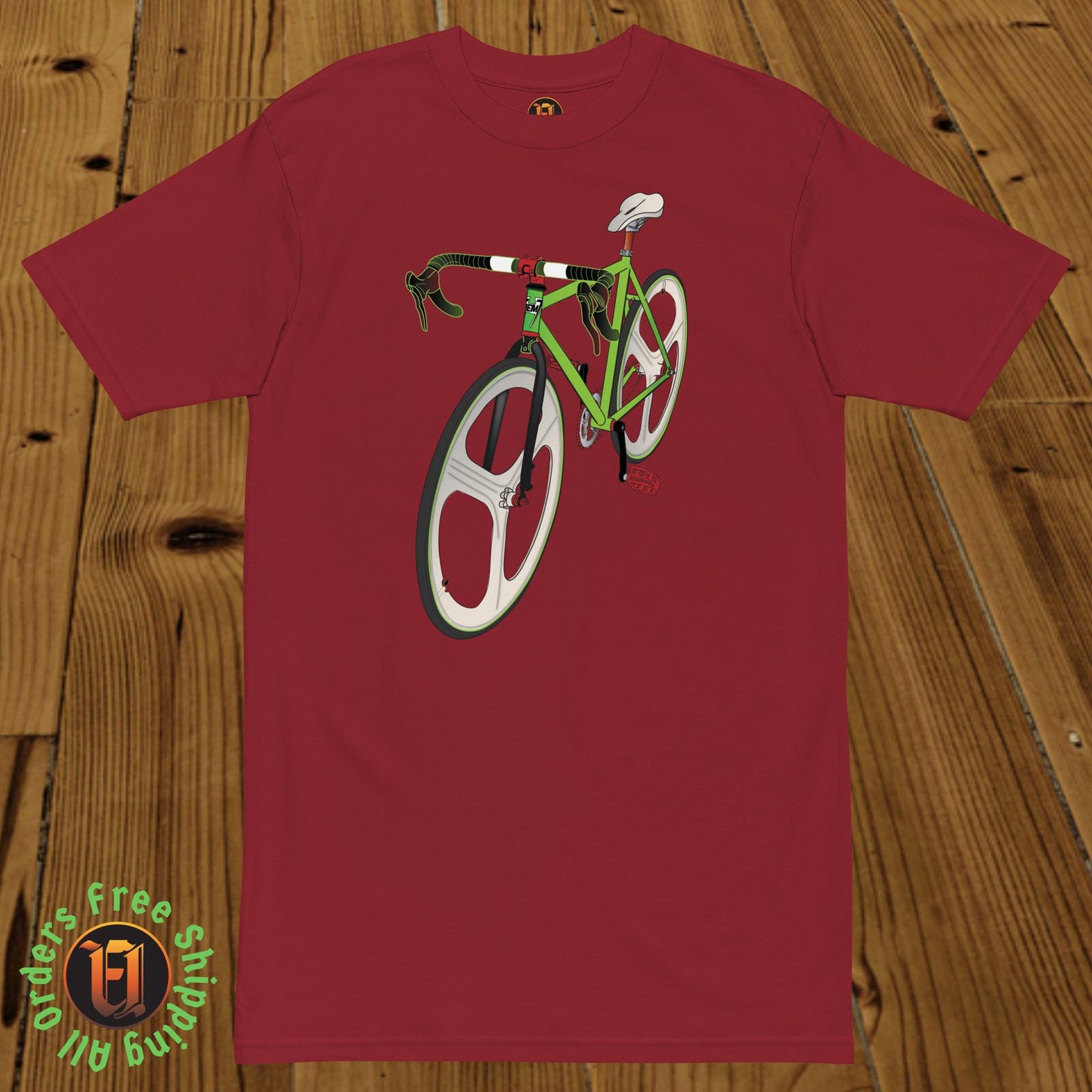 San Francisco Bicycle -  Premium heavyweight tee