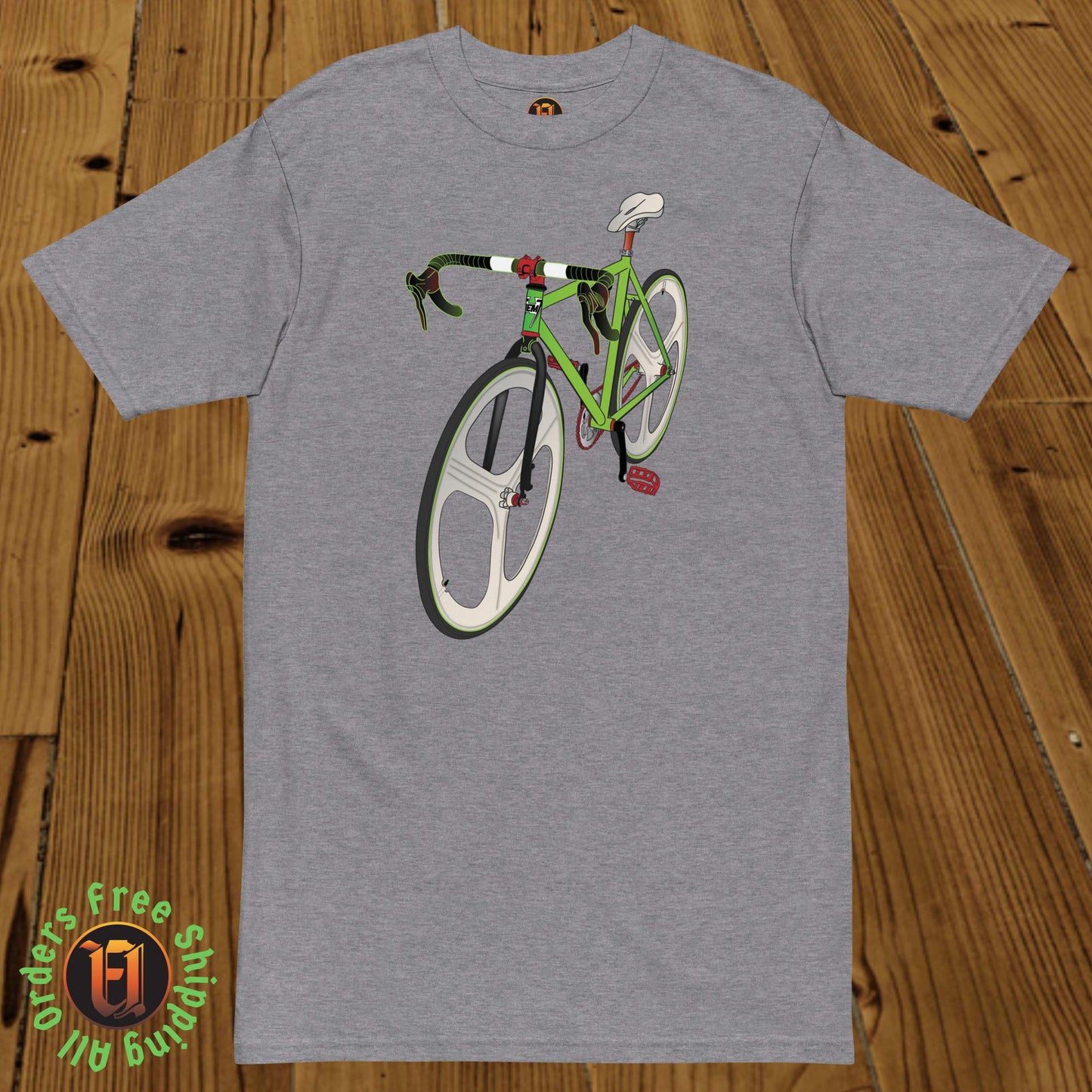 San Francisco Bicycle -  Premium heavyweight tee