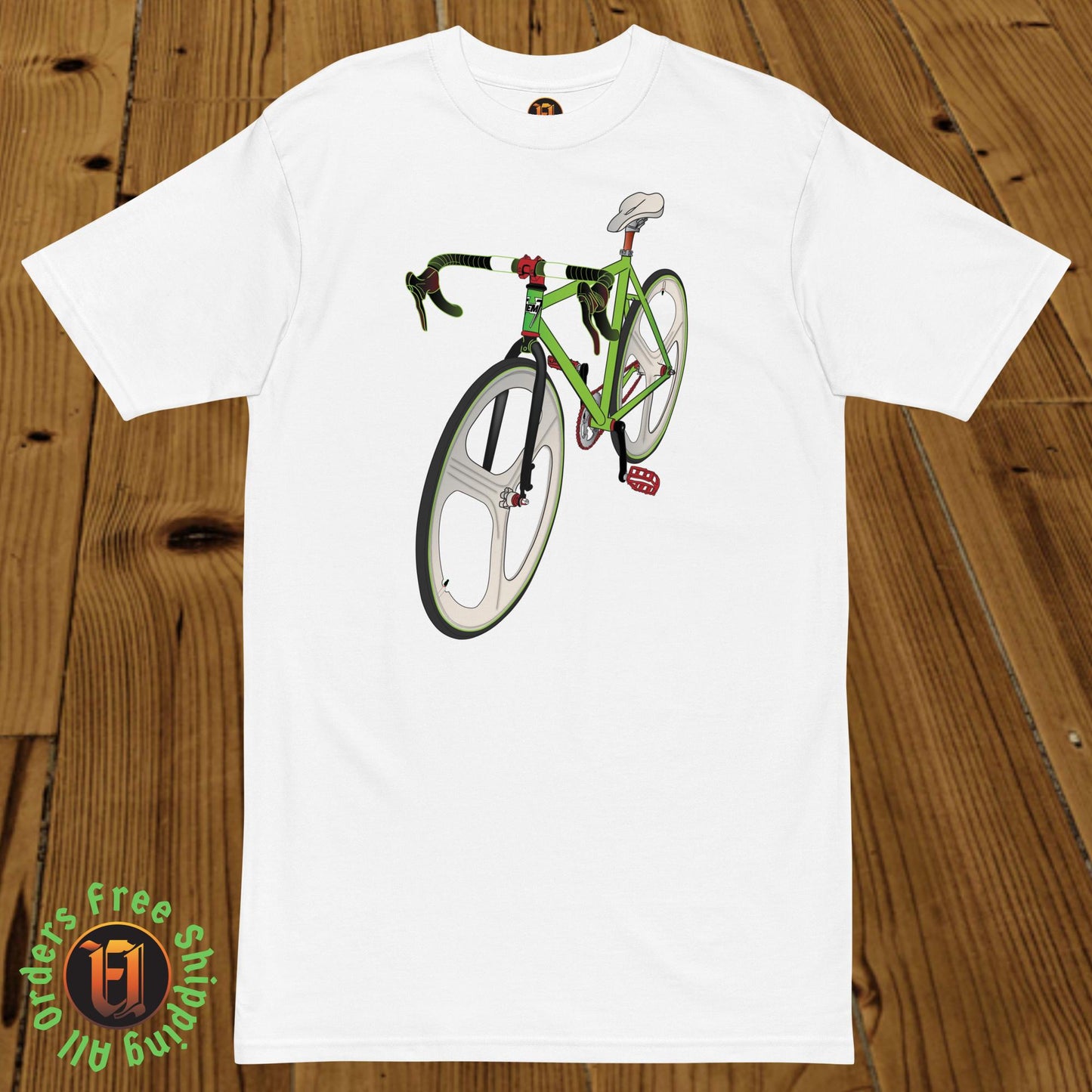 San Francisco Bicycle -  Premium heavyweight tee